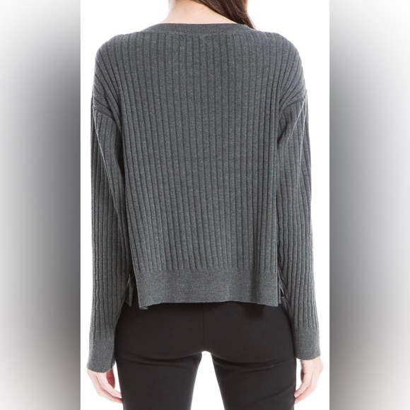 Max Studio Ribbed Sweater Grey Size Small - Picture 3 of 6